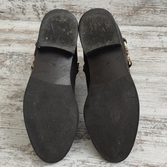 🟩Tory Burch Brown Leather Gemini Bootie - Picture 10 of 13